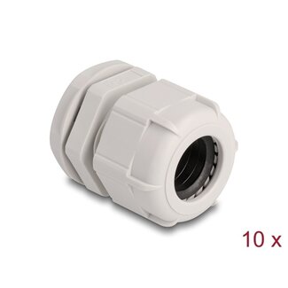 DeLOCK Kabelverschraubung M25 13-18 mm IP68 Grau 10 Stück