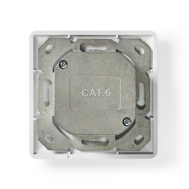 Nedis Netzwerk Einbau-Wanddose | CAT6 | STP | 2x RJ45 | Weiß