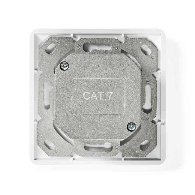 Nedis Netzwerk Einbau-Wanddose | CAT7 | STP | 2x RJ45 | Weiß