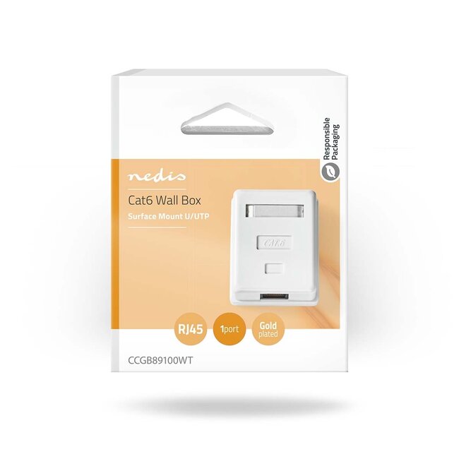 Nedis Netzwerk-Verbindungsdose | CAT6 | UTP | 1x RJ45 | Weiß