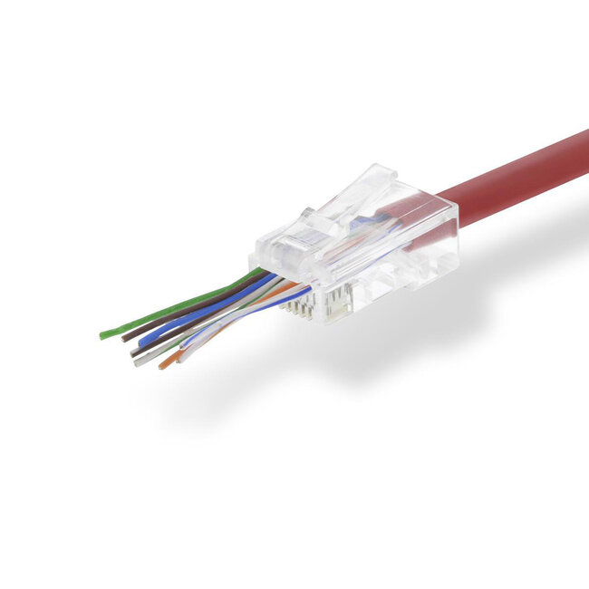 Nedis RJ45 Crimp-Steckverbinder mit Durchsteckmontage | UTP | CAT5e | Massivleiter | 10 Stück
