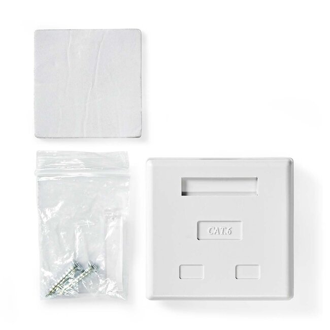 Nedis Netzwerk-Ausgangsdose | CAT6 | UTP | 2x RJ45 | Weiß