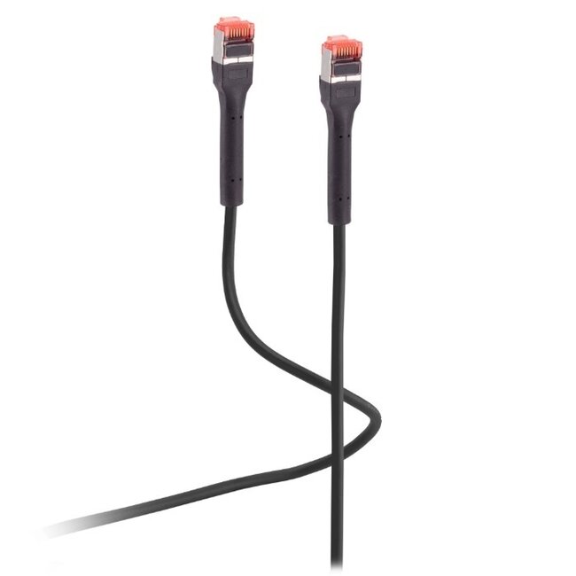 UFTP CAT6a Flexline Netzwerkkabel | Flexible Stecker | TPE LSZH | Schwarz | 3 Meter