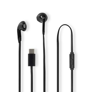 Nedis Nedis Stereo In-Ear Kopfhörer mit Mikrofon | USB-C | Schwarz | 1,2 m