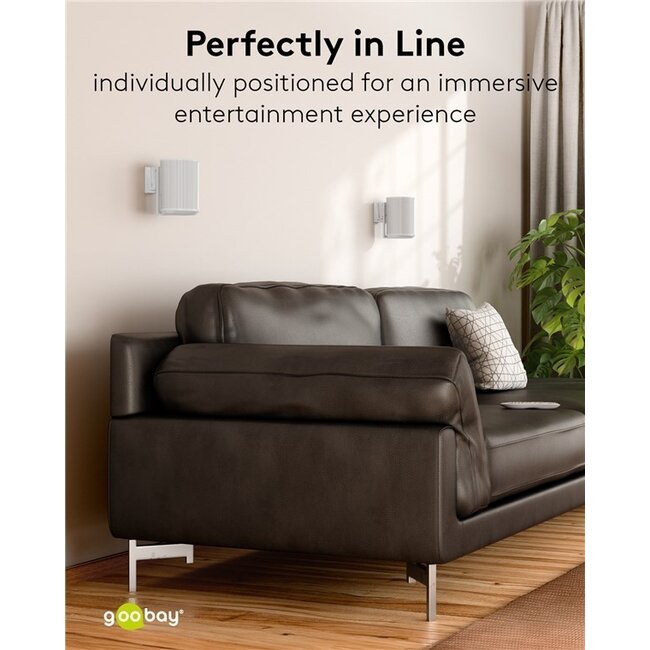 Goobay Wandhalterung Set für Sonos Era 100 | Full Motion | Weiß