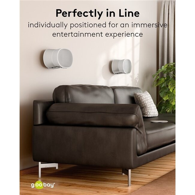 Goobay Wandhalterung Set für Sonos Era 300 | Full Motion | Weiß