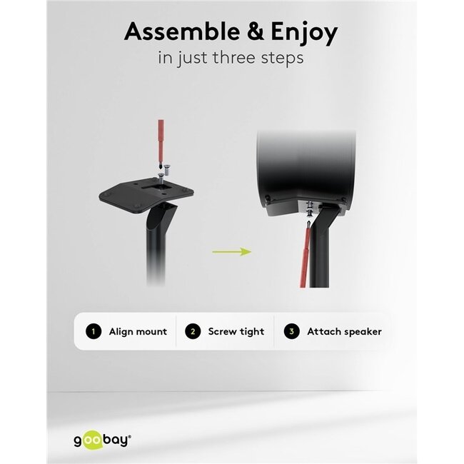 Goobay Stativ-Set für Sonos Era 300 | Schwarz