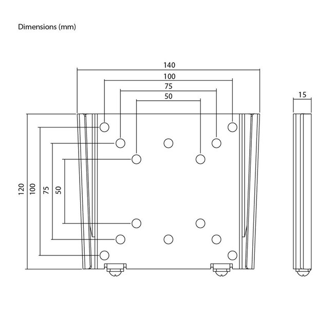 Goobay Caravan-Wandhalterung für Bildschirme bis 27 Zoll | fest