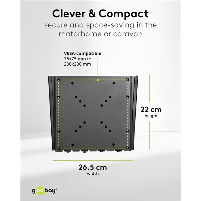 Goobay Caravan-Wandhalterung für Bildschirme bis 42 Zoll | fest