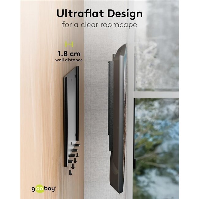 Goobay Caravan-Wandhalterung für Bildschirme bis 42 Zoll | fest