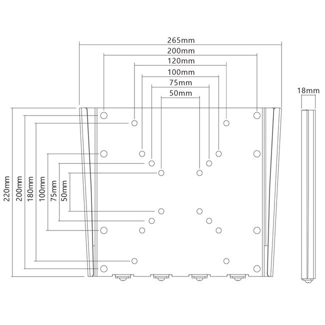 Goobay Caravan-Wandhalterung für Bildschirme bis 42 Zoll | fest