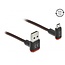 Easy-Micro USB - Easy-USB-A Kabel | rechtwinklig oben/unten | USB 2.0 | 10W | Nylon | 1 Meter