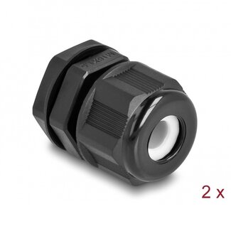 DeLOCK Kabelverschraubung M16 5-10 mm EX IP68 Schwarz 2 Stück