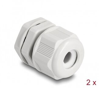 DeLOCK Kabelverschraubung M16 5-10 mm EX IP68 Grau 2 Stück