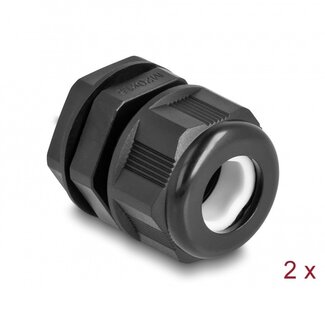 DeLOCK Kabelverschraubung M20 10-14 mm EX IP68 Schwarz 2 Stück