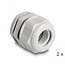 Kabelverschraubung M25 13-18 mm EX IP68 Grau 2 Stück