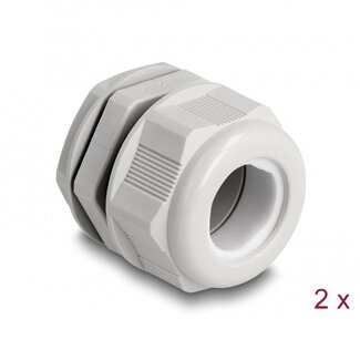 DeLOCK Kabelverschraubung M32 18-25 mm EX IP68 Grau 2 Stück