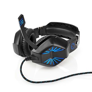 Nedis Nedis Gaming Over-Ear PC-Headset | Stereo | LED | 3,5mm Klinke | 2,2 m Kabel