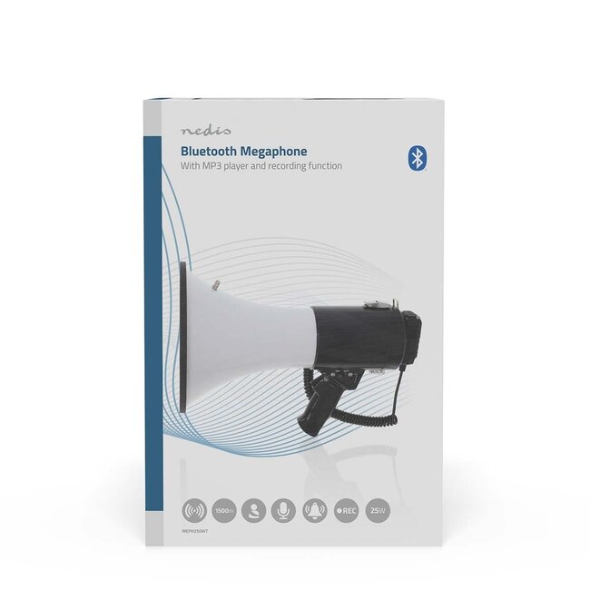 Nedis Bluetooth Megafon | 1500 m Reichweite