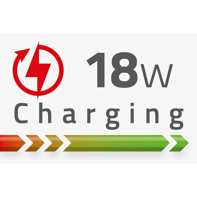 USB-C zu USB-A Spiralkabel | USB 2.0 | QC 18W | Schwarz | 0,80 m