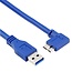 Micro-USB Winkelstecker (links) - USB-A Kabel | USB 3.0 5 Gbps | 5W | Blau | 0,5 Meter