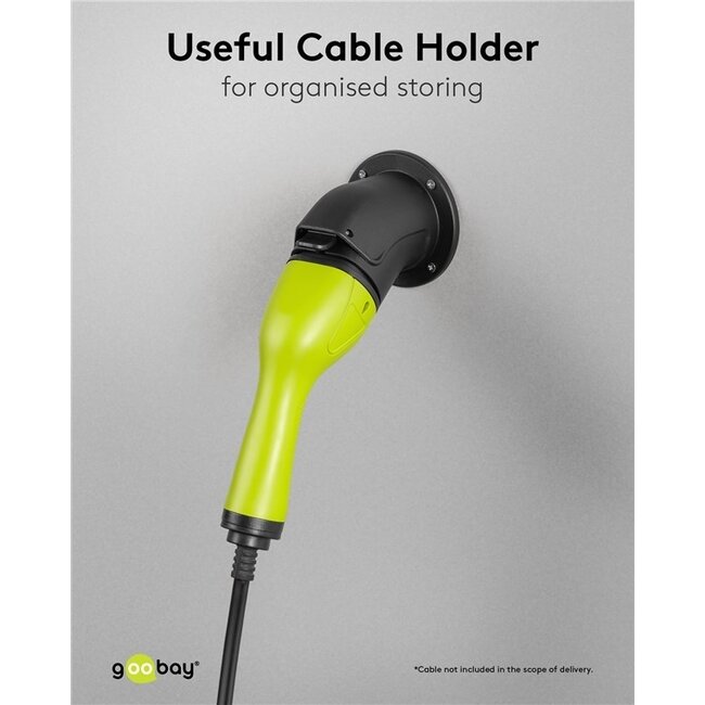 Goobay Wandhalterung für EV Typ 2 Ladestecker - Winkelmontage