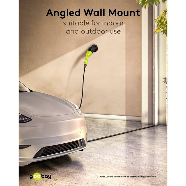 Goobay Wandhalterung für EV Typ 2 Ladestecker - Winkelmontage