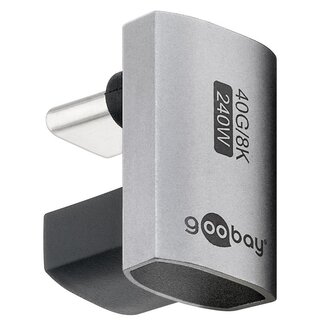 Goobay Goobay USB-C Winkeladapter | USB4 40 Gbps | PD 240W | 8K 60Hz | Aluminium