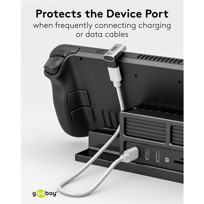 Goobay USB-C Winkeladapter | USB4 40 Gbps | PD 240W | 8K 60Hz | Aluminium