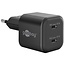 Goobay Nano USB-Ladegerät | 2x USB-C PD | GaN | 35W | Schwarz
