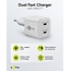 Goobay Nano USB Ladegerät | 2x USB-C PD | GaN | 35W | Weiß