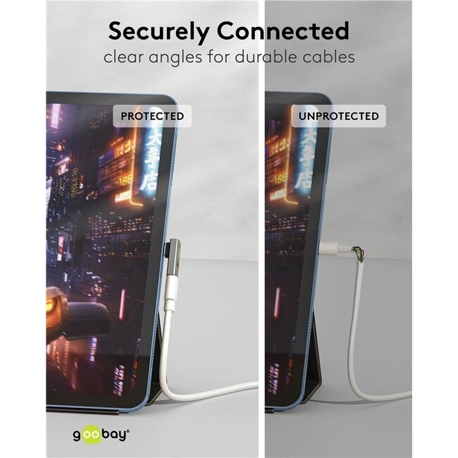 Goobay USB-C Winkeladapter | Links/Rechts gedreht | USB4 40 Gbps | PD 240W | 8K 60Hz | Aluminium