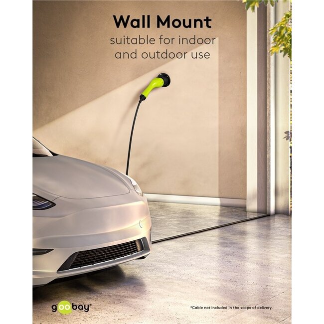 Goobay Wandhalterung für EV Typ 2 Ladestecker | gerade