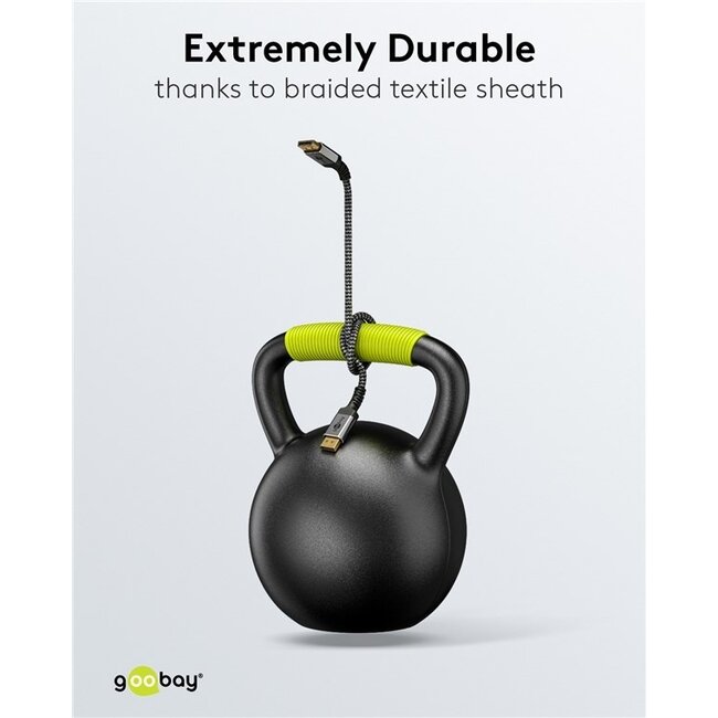 Goobay Plus DisplayPort Kabel | DP2.1a (16K 60Hz) | UHBR20 (80Gbit/s) | 2 Meter