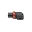IEC Lock C13 Stromstecker | Winkelstecker (links/rechts) | Schwarz/Rot