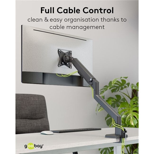 Goobay Pro Schreibtischhalterung für 1 Monitor bis 32 Zoll | Interaktiv