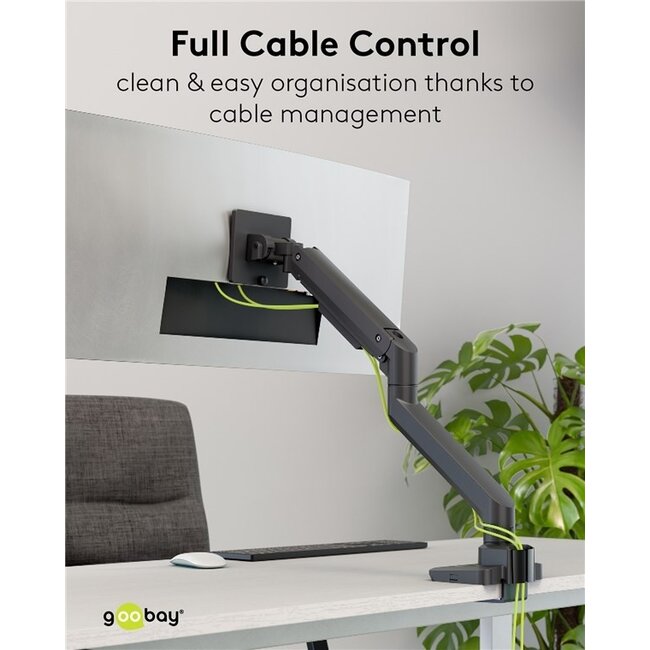 Goobay Schreibtischhalterung für 1 Monitor bis 49 Zoll | Interaktiv