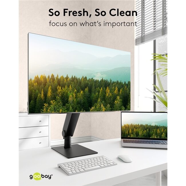 Goobay Monitorständer für 1 Monitor bis 32 Zoll | Interaktiv