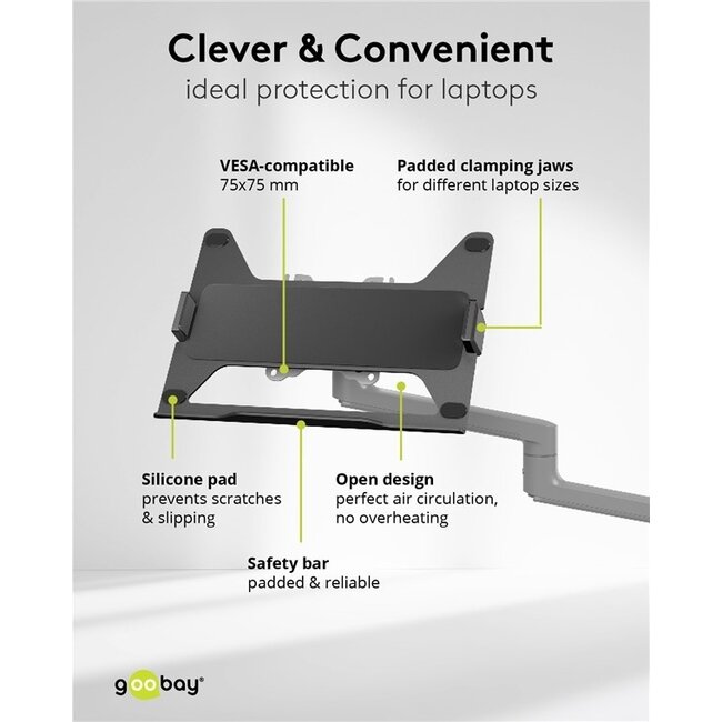 Goobay Pro Monitor- und Notebookhalterung bis 32" / 17,3" | Full Motion