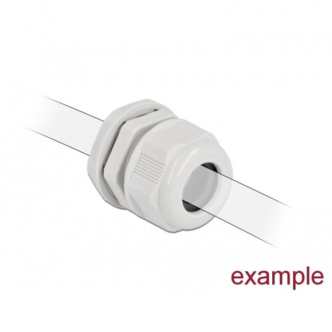 Kabelverschraubung für 1 Rundkabel | PG13.5 | 5 mm | IP68 | Grau | 2 Stück