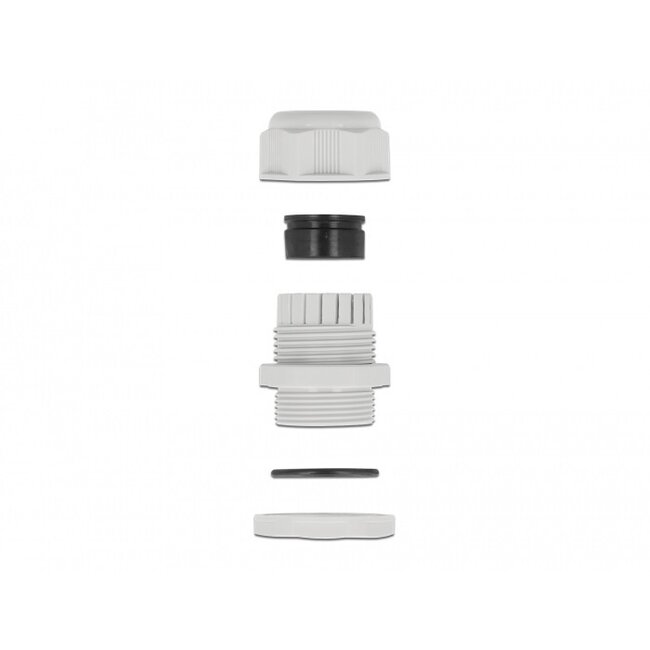 Kabelverschraubung für 1 Flachkabel | PG29 | 22,5 x 11 mm (BxH) | IP68 | Grau | 2 Stück