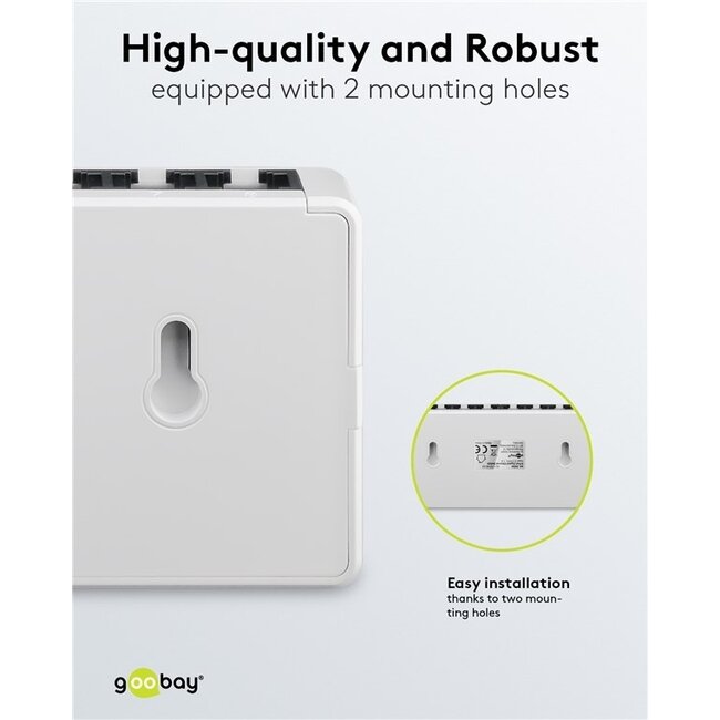 Goobay Gigabit Ethernet Switch | 8 Ports | Weiß