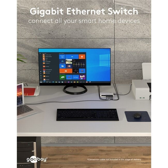 Goobay Gigabit Ethernet Switch | 8 Ports | Weiß