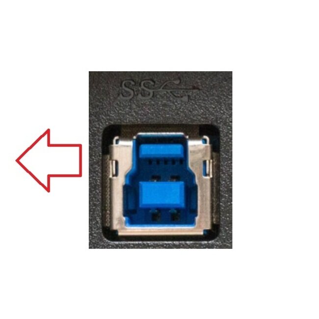 USB-A auf USB-B Winkelkabel (links) | USB 3.0 5 Gbps | 10W | Schwarz | 3 Meter