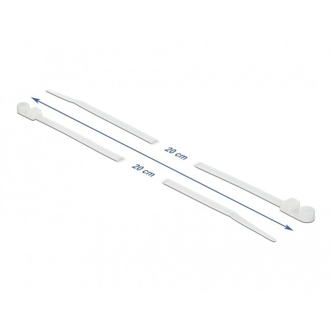 Kabelbinder mit Montageloch | 200 x 4,8 mm | transparent | 10 Stück