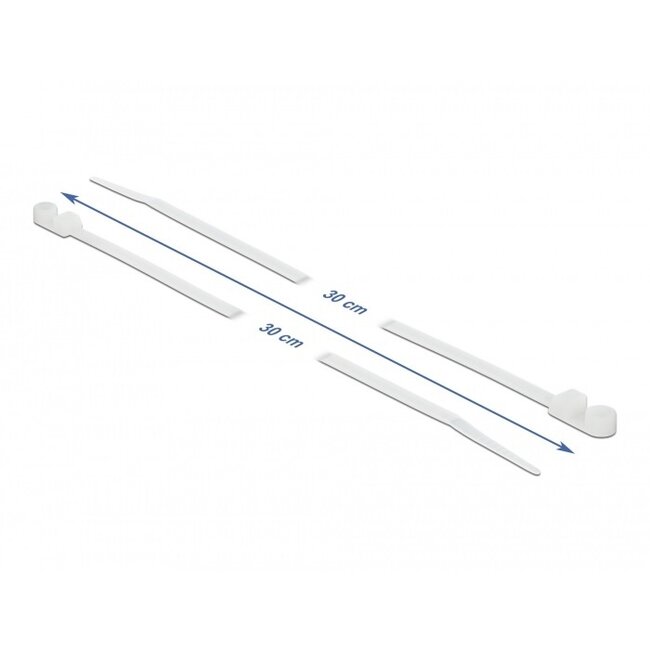 Kabelbinder mit Montageöse | 300 x 4,8 mm | transparent | 10 Stück