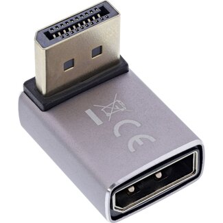 InLine InLine DisplayPort Adapter | 90° nach oben | DP1.4 (8K 60Hz) | HBR3 | Aluminium