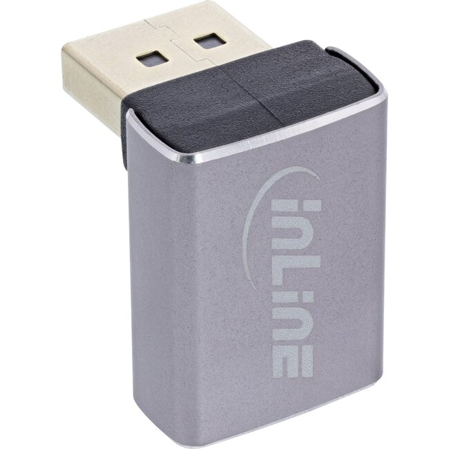 InLine DisplayPort Adapter | 90° nach oben | DP1.4 (8K 60Hz) | HBR3 | Aluminium