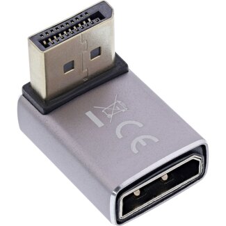 InLine InLine DisplayPort Adapter | 90° nach unten | DP1.4 (8K 60Hz) | HBR3 | Aluminium