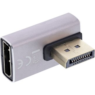 InLine InLine DisplayPort Adapter | 90° links | DP1.4 (8K 60Hz) | HBR3 | Aluminium